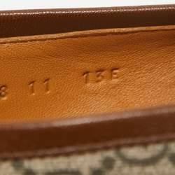 Gucci Brown GG Canvas Web Driver Loafers Size 45