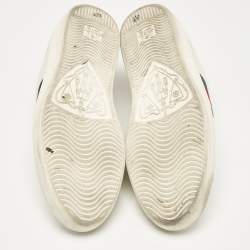 Gucci White Leather Ace Lace Up Sneakers Size 42.5