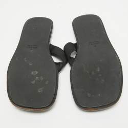 Gucci Black Canvas Thong Sandals Size 41.5