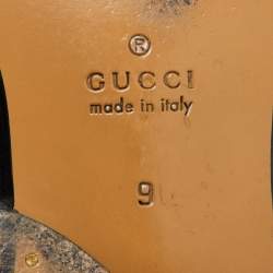 Pre Owned Gucci Burgundy Leather Elektra Fisherman Sandals Size 43