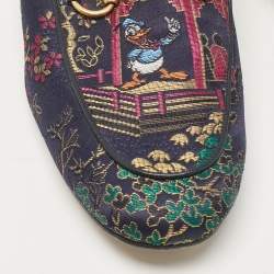 Gucci Multicolor Satin Princetown Mules Size  40