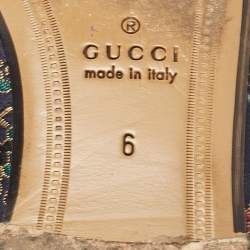 Gucci Multicolor Satin Princetown Mules Size  40