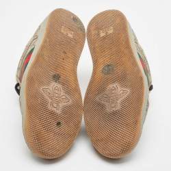 مملوكة مسبقًا Gucci Beige/Brown GG Supreme Canvas Screener Sneakers Size 44