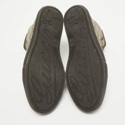 Gucci Brown GG Canvas and Leather High Top Sneakers Size 41