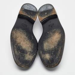 Pre Owned Gucci Black Patent Leather Driver Loafers Size 45