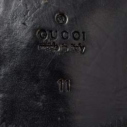 Pre Owned Gucci Black Patent Leather Driver Loafers Size 45