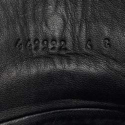 Gucci Black Leather Web High Top Sneakers Size 40