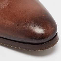 Gucci Brown Leather Lace Up Oxfords Size 44.5