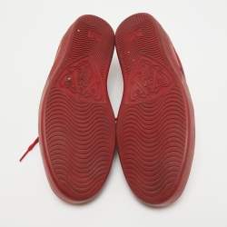 Gucci Red Leather Web Ace Sneakers Size 44.5