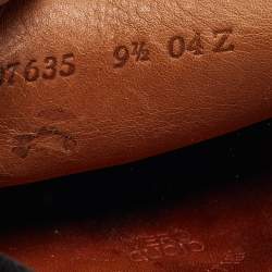 Pre Owned Gucci Black Leather Driver Loafers Size 43.5