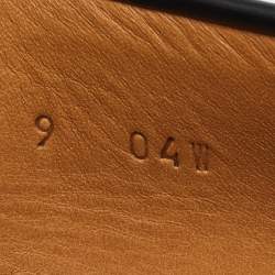 Pre Owned Gucci Black Leather Slip on Loafers Size 43