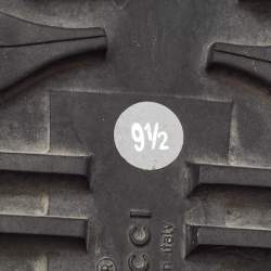 Pre Owned Gucci Black Leather and Mesh Combat Boots Size 43.5