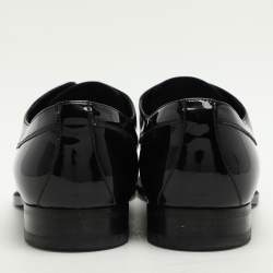 Gucci Black Patent Leather Lace Up Derby Size 45