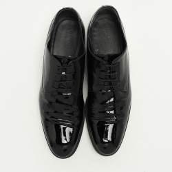 Gucci Black Patent Leather Lace Up Derby Size 45