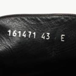 Pre Owned Gucci Brown Leather Web Detail Loafers Size 43