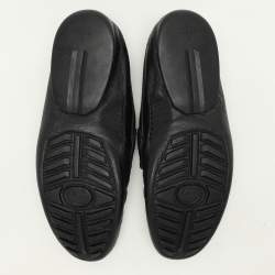 Gucci Black Guccissima Leather Penny Loafers Size 44