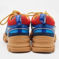 Gucci Multicolor Leather and Mesh Flashtrek Reflective Sneakers Size 39