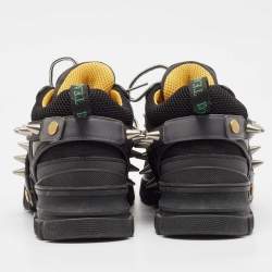 Gucci Black Leather and Mesh Removable Spikes Flashtrek Sneakers Size 40