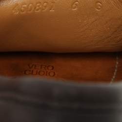 Gucci Brown Leather Web Marmont Driver Loafers Size 40