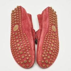 Gucci Rust Red Suede Horsebit Slip on Loafers Size 42