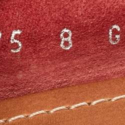 Gucci Rust Red Suede Horsebit Slip on Loafers Size 42