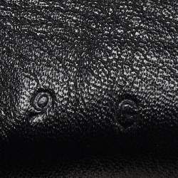 Gucci Black Guccissima Leather Penny Loafers Size 43