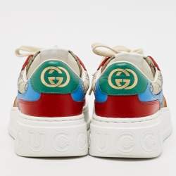 Gucci Multicolor Leather and GG Supreme Canvas Chunky B Sneakers Size 39