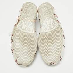 Gucci White/Red Leather GG Ghost Ace Sneakers Size 44.5