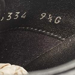 Gucci Black Guccissima Leather Web Low Top Sneakers Size 43.5