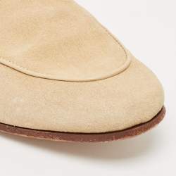 Gucci Beige Suede Horsebit Foldable Loafers Size 41