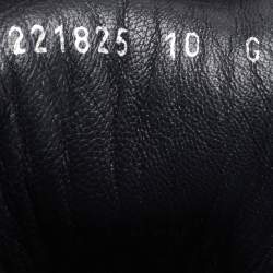 Gucci Navy Blue Guccissima Leather Web Detail High Top Sneakers Size 44