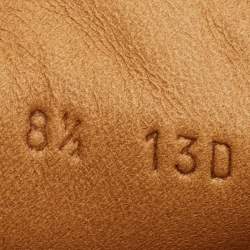 Pre Owned Gucci Brown Leather and Suede GG Marmont Loafers Size 42.5