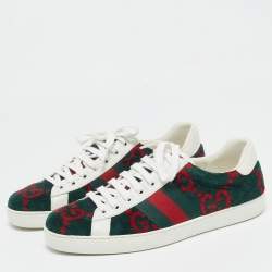 Gucci Tricolor GG Terry Fabric and Leather Ace Sneakers Size 40