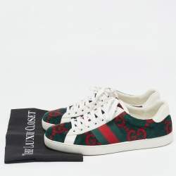 Gucci Tricolor GG Terry Fabric and Leather Ace Sneakers Size 40