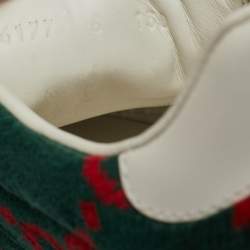 Gucci Tricolor GG Terry Fabric and Leather Ace Sneakers Size 40