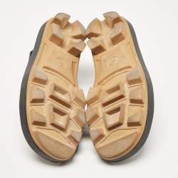 Gucci Tricolor Leather and Canvas Rimini Slingback Sandals Size 40.5
