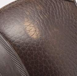 Gucci Brown Leather Slip On Loafers Size 40.5