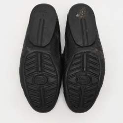 Gucci Black Guccissima Leather Loafers Size 45