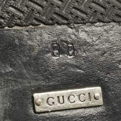 Gucci Black Leather Interlocking G Loafers Size 42