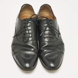 Gucci Black Leather Double G Oxfords Size 43