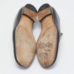 Pre Owned Gucci Black Leather Horsebit Donnie Loafers Size 43
