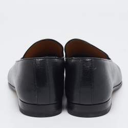 Pre Owned Gucci Black Leather Horsebit Donnie Loafers Size 43