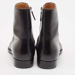 Gucci Black Leather Ankle Length Boots Size 43.5