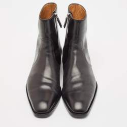 Gucci Black Leather Ankle Length Boots Size 43.5