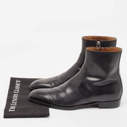 Gucci Black Leather Ankle Length Boots Size 43.5