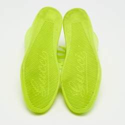 Gucci Neon Green Leather High-Top Sneakers Size 42.5