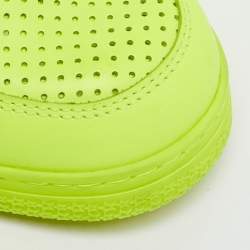 Gucci Neon Green Leather High-Top Sneakers Size 42.5