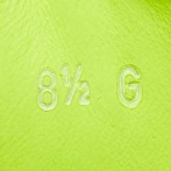 Gucci Neon Green Leather High-Top Sneakers Size 42.5