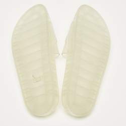 Gucci Transparent Rubber Logo Slide Sandals Size 44