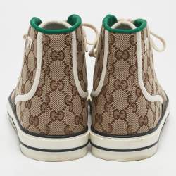 Gucci Beige/Ebony GG Canvas Tennis 1977 Sneakers Size 43